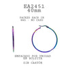 Rainbow AB Color Stainless Steel Hoop Earrings