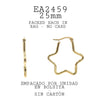 Gold Plated Star Shaped Stainless Steel Hoop Earrings