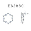 Cubic Zirconia Studs Fashion Earrings in Brass