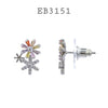 Cubic Zirconia Multi Color Fashion Studs Brass Earrings