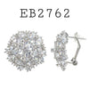 Cubic Zirconia Studs Fashion Brass Earrings