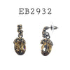 Fashion Cubic Zirconia Drop Brass Earrings