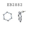 Cubic Zirconia Studs Fashion Earrings in Brass