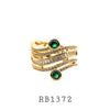 Cubic Zirconia Fashion Statement Ring in Brass
