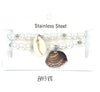 Stainless Steel Charms Faux Pearl Bracelet