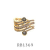 Cubic Zirconia Fashion Ring in Brass