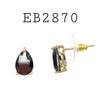 Cubic Zirconia Stud Fashion Earrings in Brass