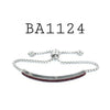 Stainless Steel Cubic Zirconia Silver Bracelet with Lariat Closure