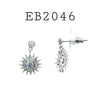 Cubic Zirconia Star Fashion Drop Brass Earrings