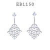 Cubic Zirconia Fashion Dangle Earrings in Brass