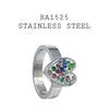 Stainless Steel Crystal Ring