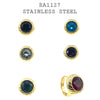 Stainless Steel Assorted Colors Ring
