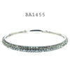 Stainless Steel Silver Crystal Bangle Bracelet