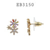 Cubic Zirconia Multi Color Fashion Studs Brass Earrings