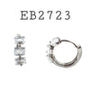 Cubic Zirconia Huggies Fashion Earrings in Brass