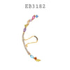 Cubic Zirconia Multi Color Crawler Brass Earrings