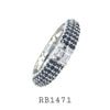 Cubic Zirconia Eternity Band Ring in Brass