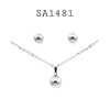 Stainless Steel Geometric Necklace & Earrings Set