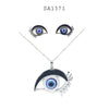 Stainless Steel Eye Necklace & Earrings Set