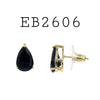 Cubic Zirconia Stud Gold Plated Brass Earrings