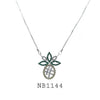 Cubic Zirconia Pineapple Necklace in Brass