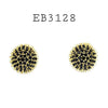 Cubic Zirconia Gold Plated Studs Brass Earrings
