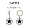 Stainless Steel Star Drop Earrings