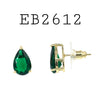 Cubic Zirconia Multi Color Stud Brass Earrings