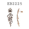 Cubic Zirconia Flower Dangle Brass Earrings