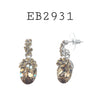 Fashion Cubic Zirconia Drop Brass Earrings