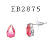 Cubic Zirconia Pink Studs Earrings in Brass