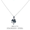 Stainless Steel 4 Leaf Pendant Necklace