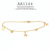 Gold Silver Stainless Steel Charm Anklets