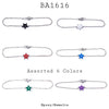 Gold Silver Stainless Steel Star Bracelet in Assorted Colors
