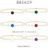 Gold Silver Stainless Steel Round Bracelet in Assorted Colors
