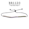 Multicolor CZ Tennis Adjustable Closure Brass Bracelet