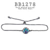 Multicolor CZ Adjustable Closure Brass Bracelet