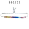 Multicolor Cubic Zirconia Tennis Brass Bracelet