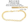 7.20 inch/ 18 CM 18K Gold-Filled Half Herringbone, Half Links Women Bracelet
