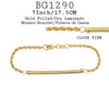 7 inch/ 17.5 CM 18K Gold-Filled Women Half Bar, Half Byzantine Fashion Bracelet
