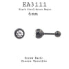 6mm Ball Screw Back Stainless Steel Stud Earrings