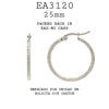 Stainless Steel Hoop Cubic Zirconia Earrings