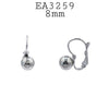 Stainless Steel Ball Hoop Earrings Featuring Fish Hooks