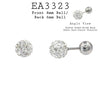 Stainless Steel Ball Stud Earrings In Silver