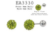 Stainless Steel Ball Stud Earrings In Silver