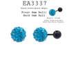 Stainless Steel Ball Stud Earrings In Black
