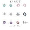 Small  Daisy Flower Stainless Steel  Studs in Assorted Colors