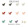 Small Butterfly Shaped  Stainless Steel  Studs in Assorted Colors
