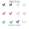 Small Butterfly Shaped  Stainless Steel  Studs in Assorted Colors