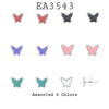 Small Butterfly  Stainless Steel  Studs in Assorted Colors